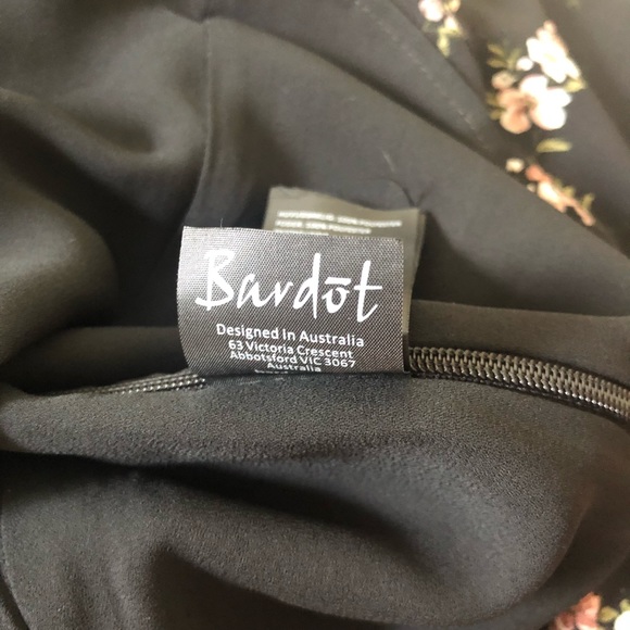 Bardot black floral one shoulder top size 12 - Picture 11 of 13